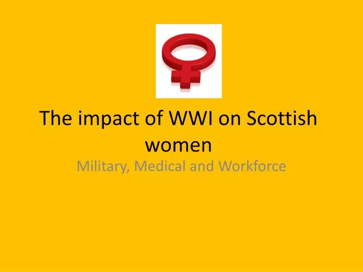 the impact of wwi on scottish women