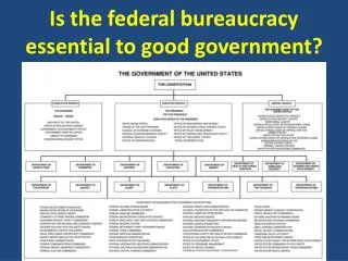 Is the federal bureaucracy essential to good government?