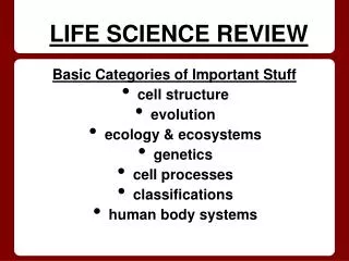 LIFE SCIENCE REVIEW