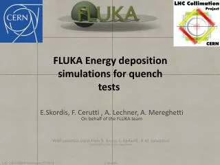 FLUKA Energy deposition simulations for quench tests 