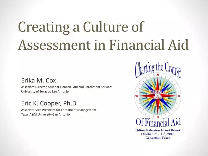 creating a culture of assessment in financial aid