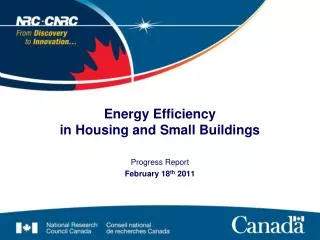 Energy Efficiency in Housing and Small Buildings