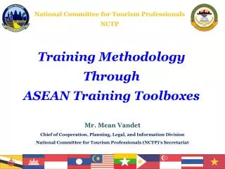 Training Methodology Through ASEAN Training Toolboxes