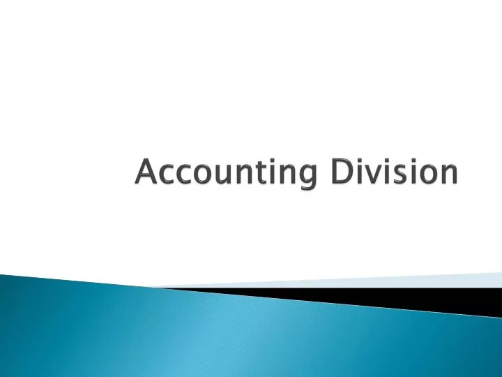 accounting division