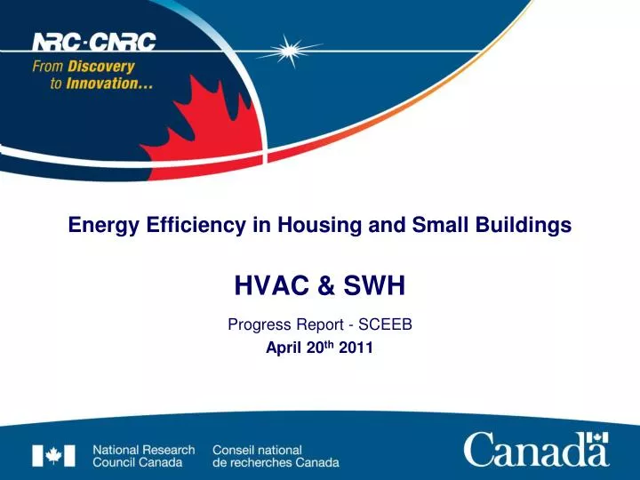 energy efficiency in housing and small buildings hvac swh