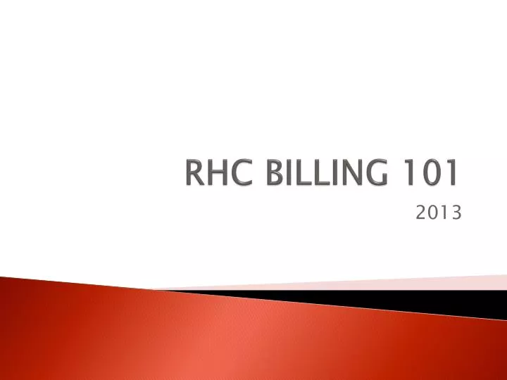 rhc billing 101