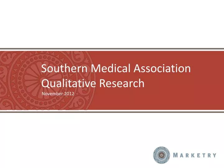 southern medical association qualitative research