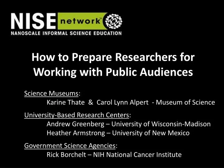 how to prepare researchers for working with public audiences