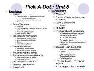 Pick-A-Dot : Unit 5