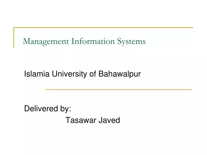 management information systems