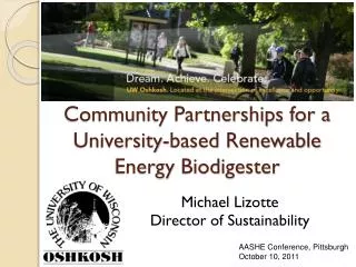 Community Partnerships for a University-based Renewable Energy Biodigester