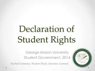 Declaration of Student Rights