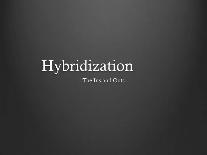 hybridization