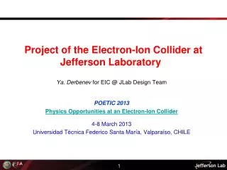 Project of the Electron-Ion Collider at Jefferson Laboratory