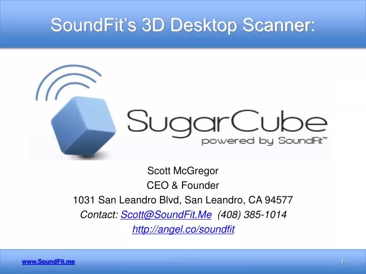 soundfit s 3d desktop scanner