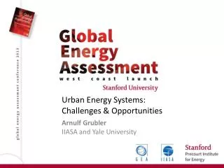 Urban Energy Systems: Challenges &amp; Opportunities