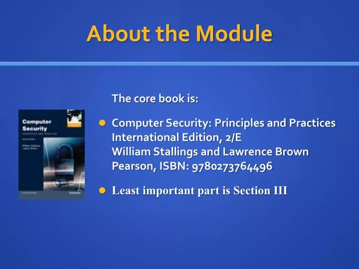 about the module