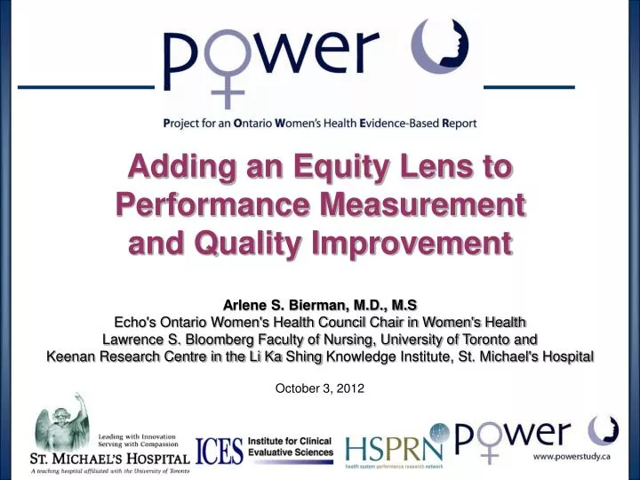 adding an equity lens to performance measurement and quality improvement