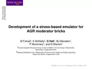 Development of a stress-based emulator for AGR moderator bricks