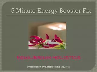5 Minute Energy Booster Fix