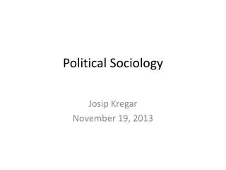 Political Sociology