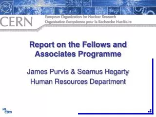 report on the fellows and associates programme