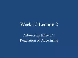 Week 15 Lecture 2
