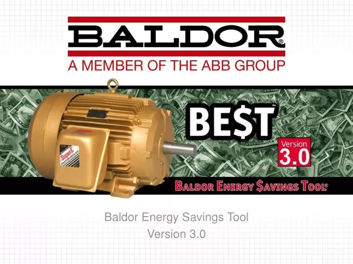 baldor energy savings tool version 3 0