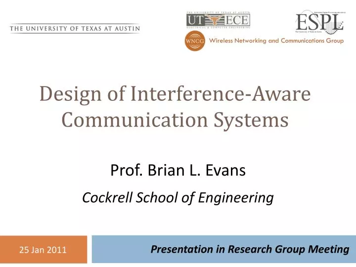 design of interference aware communication systems