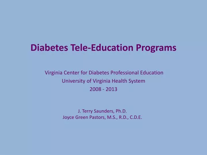 diabetes tele education programs