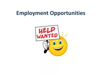 Employment Opportunities