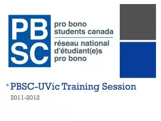 PBSC- UVic Training Session