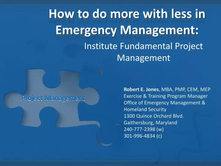 how to do more with less in emergency management