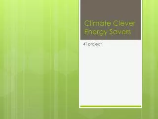 Climate Clever Energy Savers