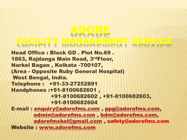 adore facility management service