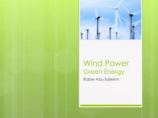 Wind Power Green Energy