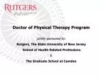 Doctor of Physical Therapy Program - slide 1
