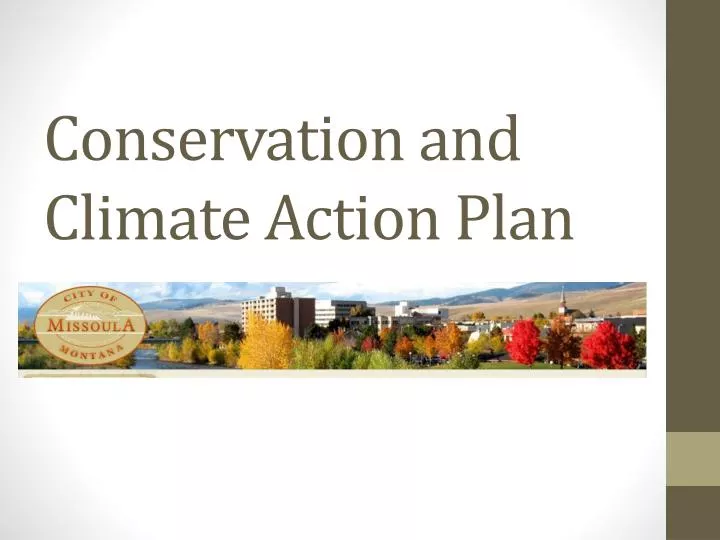 conservation and climate action plan