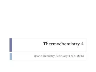 Thermochemistry 4
