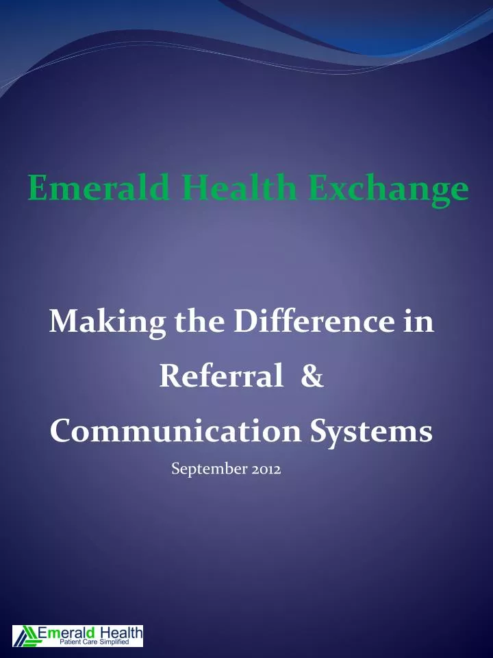 making the difference in referral communication systems