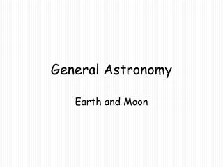General Astronomy