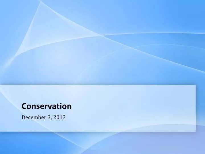 conservation