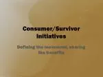 Consumer/Survivor Initiatives