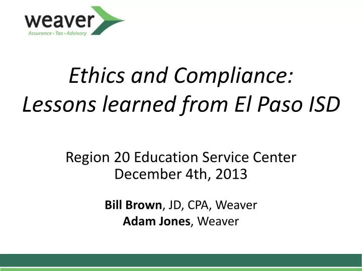ethics and compliance lessons learned from el paso isd region 20 education service center