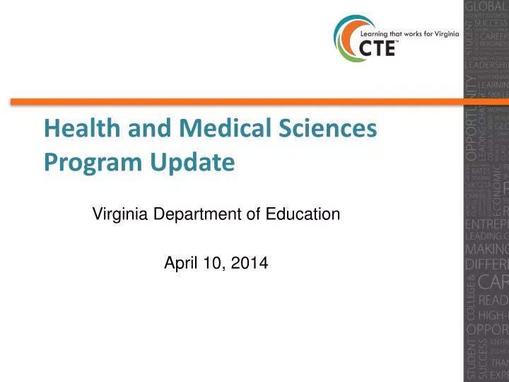 health and medical sciences program update