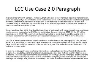 LCC Use Case 2.0 Paragraph