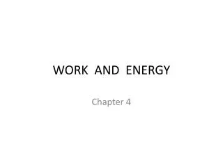 WORK AND ENERGY