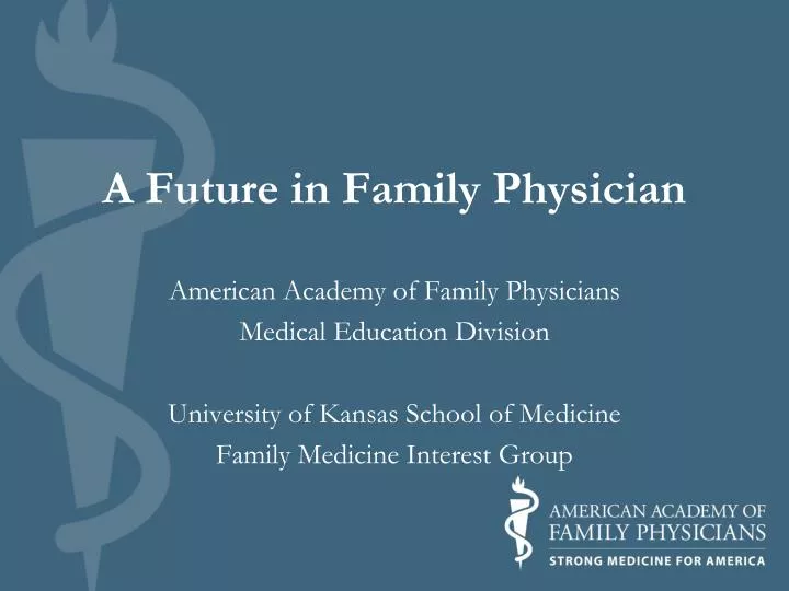 a future in family physician