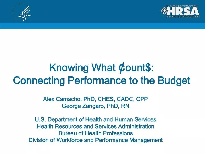 knowing what ount connecting performance to the budget