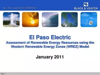 El Paso Electric Assessment of Renewable Energy Resources using the Western Renewable Energy Zones (WREZ) Model